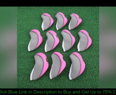 10 Pcs/Set Neoprene Golf Club Head Covers With Transparent Plastic Viewing Window For Irons Head Pr