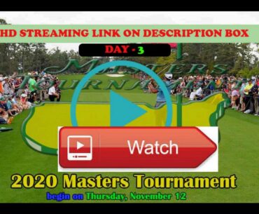 Tiger Woods THE MASTERS GOLF 2020 LIVE STREAM