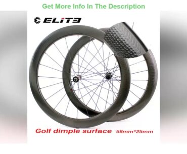 BEST Elite 700c Carbon Road Wheels Dimple V Brake Wheelset High TG Golf Dimple Surface 58*25mm Rims