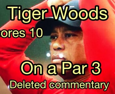 Tiger Woods looses 3 balls in water and makes 10 on par 3 | 2020 Masters