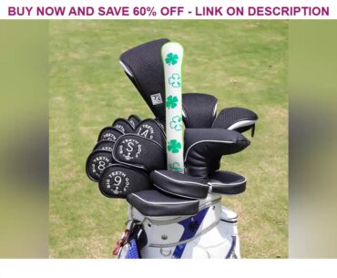 Lucky Clover Golf Alignment Stick Covers Groen/Zwart Leer Uit Grote Tanden Nieuwe Hand Made Hoge Kw