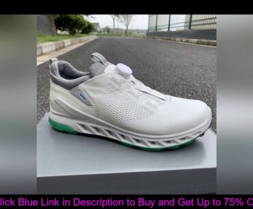 New Men Genuine Leather Golf Shoes Sport Training Sneakers