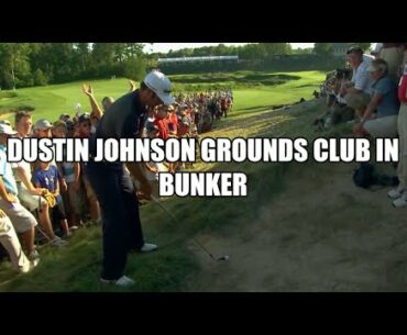 Dustin Johnson Grounds Club in Sand - Golf Rules
