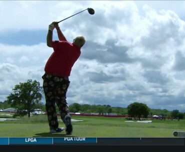 John Daly's Golf Swing Super Slow Motion DTL Down the Line 2017 Senior PGA