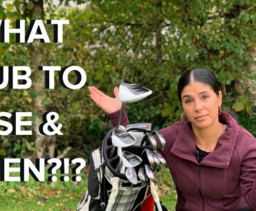 Beginner Golf 14 clubs in golf bag which club to use and when