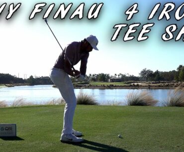 TONY FINAU 4 IRON PAR 3 TEE SHOT SLOW MOTION GOLF SWING 1080 HD