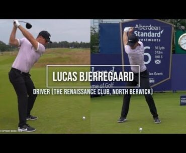 Lucas Bjerregaard Golf Swing Driver (FO & DTL) ASI Scottish Open, North Berwick, July 2019.