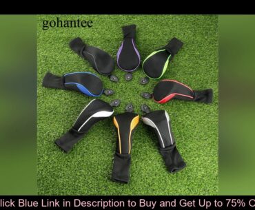 4 Pcs/Set Long Neck Golf Club Headcovers With Interchangeable No. Tag For Golf Hybrid Club Golfing