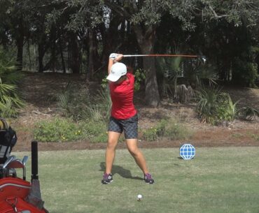 LYDIA KO - PERFECT FACE ON DRIVER GOLF SWING 2013 - REG & SLOW MOTION - 1080p