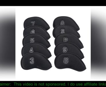 Golf 10Pcs/Pack New Meshy Nylon Golf Iron Covers Set Golf Club Head Cover Fit Most Irons