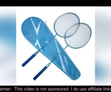 2pcs Badminton Rackets and Carrying Bag Set Badminton Racquet Set Indoor Outdoor Sports Accessory B