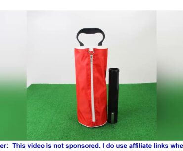 Portable Golf Ball Picker Pick-Up Bag Retriever Pocket Scooping Device Storage Bag Zipper Golf Ball