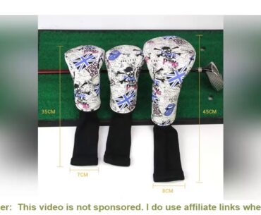 3Pcs/Set Golf Head Covers Driver 3 4 5 7 X Wood Headcovers Long Neck Knit Protective Cover Fairway