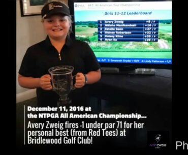 Avery Zweig breaks her personal record from red tees with a -1 under par 71 at Bridlewood GC!