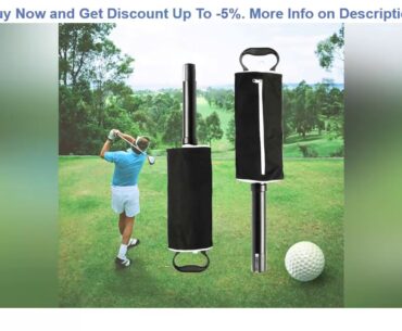 Golf Ball Pick-up Shag Bag Storage Collector Holder Pouch Plastic Handle Zipper Design Large Capaci