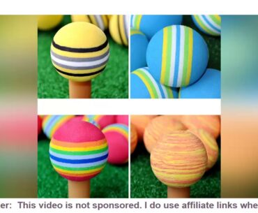 10Pcs/Set Fashion Golf Balls EVA Foam Golf Balls Hot New Rainbow Sponge Indoor golf Practice ball T