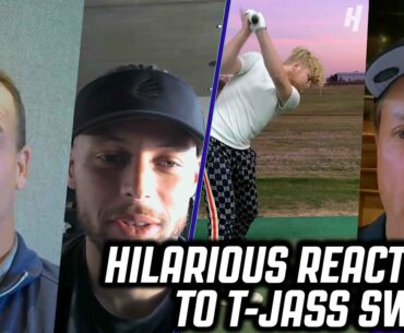 Steph Curry, Peyton Manning, Charles Barkley, & Phil Mickelson REACT to TRISTAN JASS' Golf Swing!