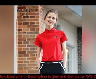 BLITU Golf Shirt Men Women T-shirt Sportswear Gym Clothing Couples Wear Short Sleeve Dry fit Polo-S