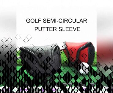 Golf Pusher Sleeve PU Leather Golf Putter Cover Universal Semi-circular Easy Clean Practical Lightw