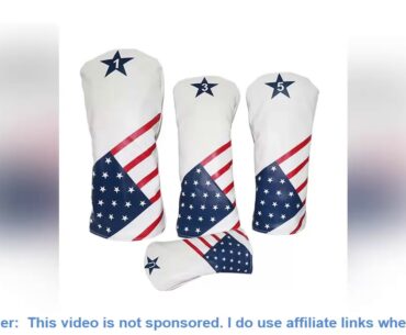 USA Stars and Stripes Golf Wood HeadCovers Driver Head Cover Synthetic Leather