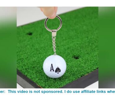 1Pcs 42.7mm Golf Practice Balls With Keychain, Synthetic Rubber Golf Balls Golf Gift Ball Golfer Ac