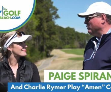 Paige Spiranac and Charlie Rymer Take On "Amen Corner"