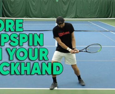 Get More Topspin On Your Backhand By Doing This - Tennis Lesson