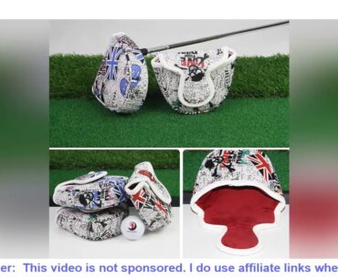 1Pcs Golf Club Head Covers Protection Pusher Sleeve UK Flag Golf Club Drivers Semi-Circular Magnet
