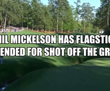 Phil Mickelson has Flagstick Attended for Pitch Shot off the Green - Golf Rules