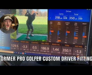 FORMER PRO GOLFER GETS CUSTOM FITTED FOR A NEW DRIVER | 350 YARDS, 130 MPH CLUB HEAD SPEED!