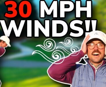 Golf In 30 MPH Winds!!! Can I survive Nine Holes?! | Bryan Bros Golf