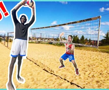 Playing VOLLEYBALL against 7’5 GIANT Basketball Player!