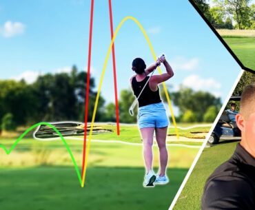 SHE HIT HER FIRST GOLF SHOT?! // Golf Course Vlog