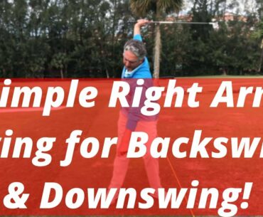 Simple Right Arm Swing To Perfect Your Backswing and Downswing! PGA Golf Professional Jess Frank