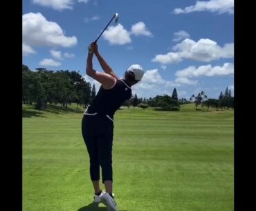 Yealimi Noh , 19, LPGA golf swing . #shorts ##golfshorts #alloverthegolf