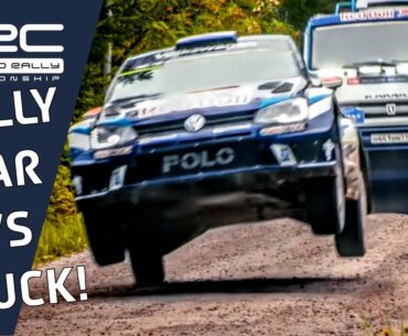 Dakar Truck VS Rally Car! VW Polo R WRC vs Kamaz Dakar Truck over Ounimpohja jump of Rally Finland!