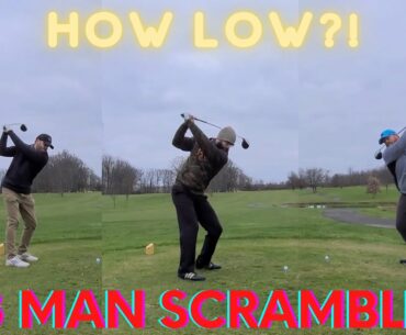 How Low Can We Go?! 3 Man Golf Scramble! Front 9, Part 1/2!