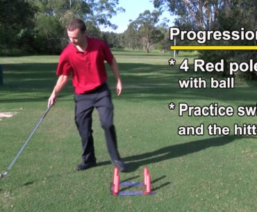 Red Pole Progressions with the Slot It Golf Swing-Trainer.