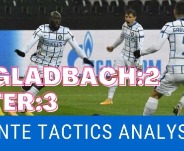 M.Gladbach:2Inter Milan:3,Conte tactics,Inter tactics,Inter tactical analysis,Italian Football Lover