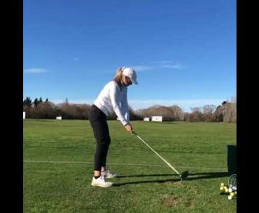 Amelia Garvey golf swing . #shorts  #ladiesgolf #alloverthegolf #hittheball