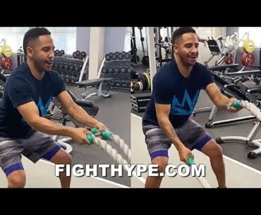 ANDRE WARD PUTTING IN WORK; BATTLING ROPES TO STAY IN SHAPE, BUT DON'T CALL IT A COMEBACK