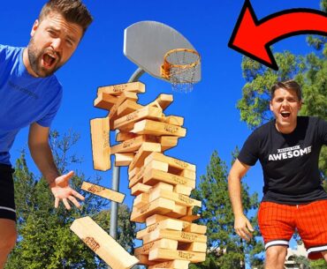 TRICK SHOT JENGA pt 2 w/ World Record Holder JOSH HORTON