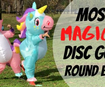 Inflatable Unicorn Costumes for a Magical Round | Disc Golf Course VLog