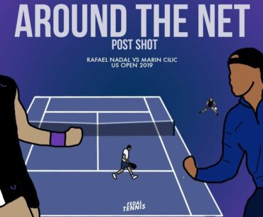 EPIC!! Rafael Nadal AROUND THE NET POST Shot ANIMATED // US OPEN 2019