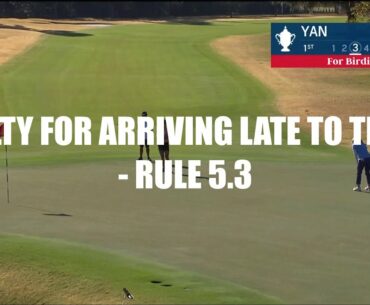 Yan Misses Her Tee Time by Two Minutes - Golf Rules