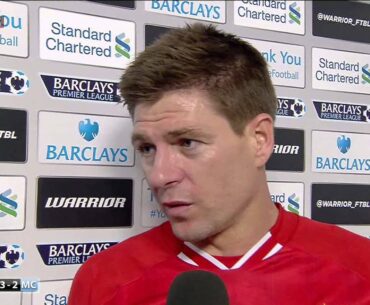 Steven Gerrard's team talk & emotional post match interview