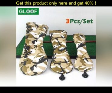the best 3Pcs/Set Portable Camouflage PU Golf Club Wood Headcovers Protector Golfs Head Cover Set
