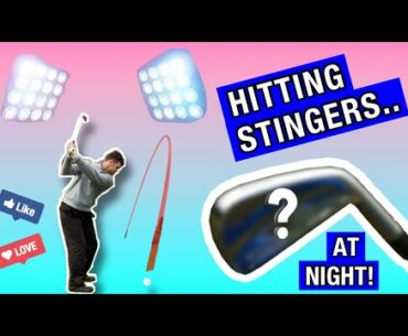 NIGHT TIME DRIVING RANGE - Amazing Tiger Woods Stinger Golf Shots!
