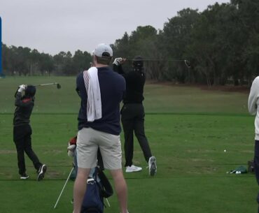 Tiger and Charlie Woods’ range session at PNC Championship