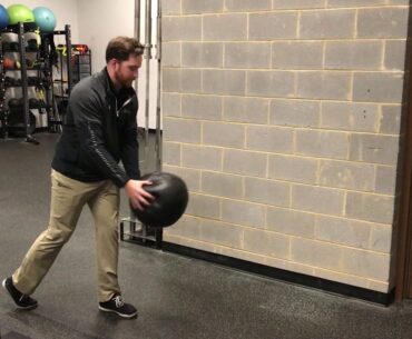 Split Stance Med Ball Scoop Throw